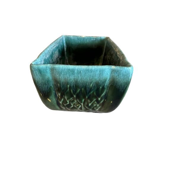 Vintage Ungemach Pottery Co Low Emerald Green Rectangular Planter Pot - Picture 3 of 8
